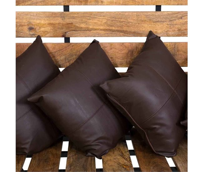 Conforama Banco De Madera Y Metal Marrón 160x61x92