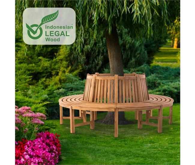 Conforama Banco Novum Madera Teca 200X200X89.5 Cm