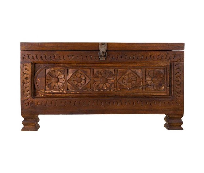 Conforama Baúl De Madera Marrón 65x37x33