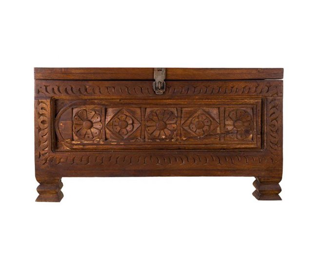 Conforama Baúl De Madera Marrón 65x37x33
