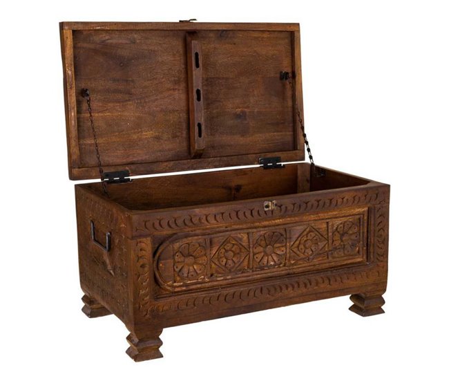 Conforama Baúl De Madera Marrón 65x37x33