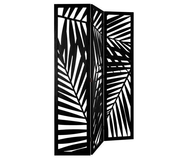 Conforama Biombo negro contemporáneo