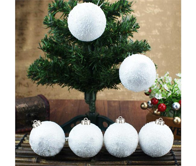 Conforama Bolas De Navidad Blancas 60 Mm X 3