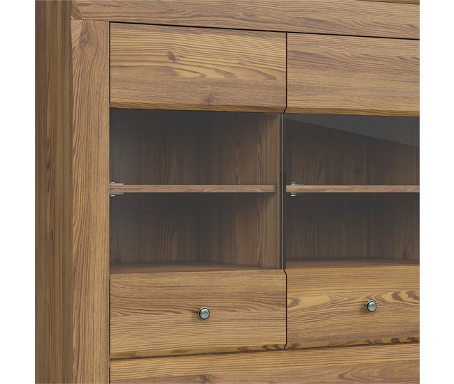 Conforama Bufé 2 Puertas 2 Cajones Raya Madera