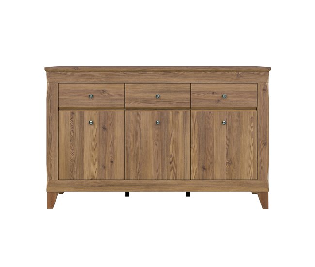 Conforama Bufé 3 Puertas 3 Cajones Raya Madera