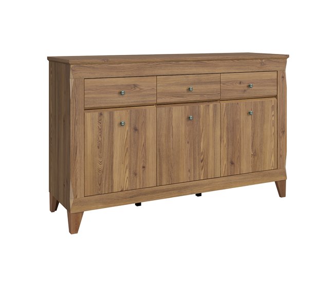 Conforama Bufé 3 puertas 3 cajones Raya Madera