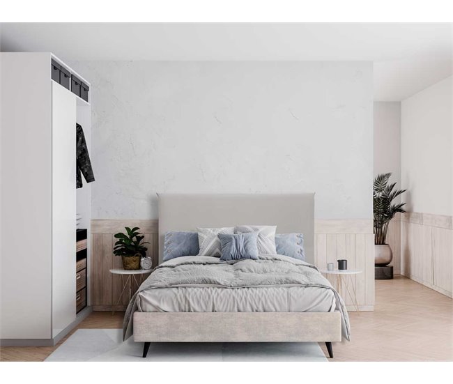 Conforama Cabecero BABEL Tela Gris 160x120cm