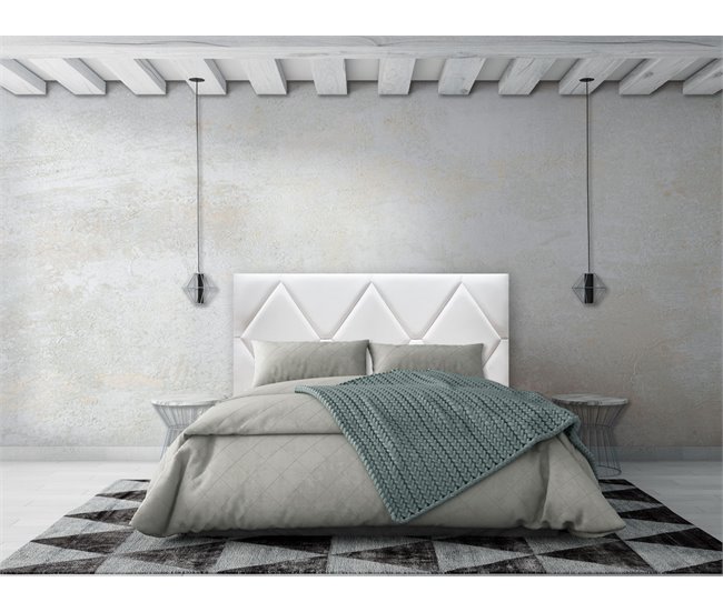 Conforama Cabecero HAWAII 160cm Blanco Polipiel