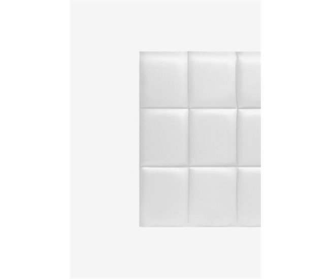 Conforama Cabecero NEBRASKA 105cm Blanco Polipiel