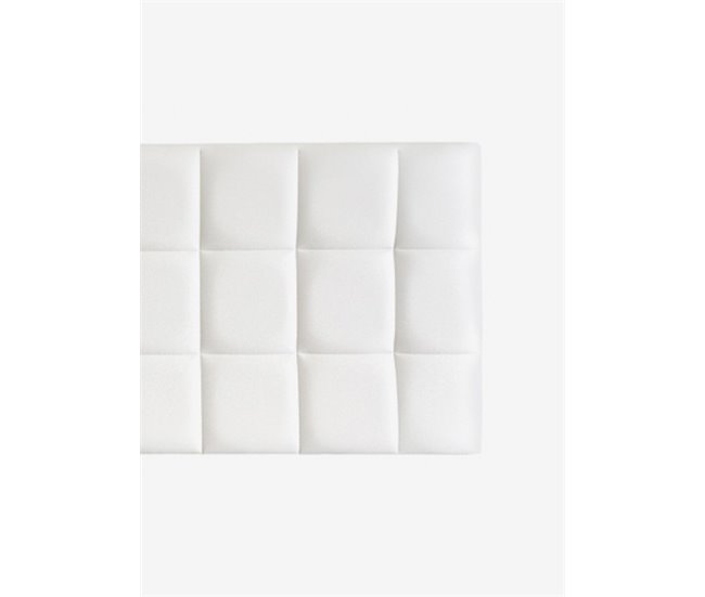 Conforama Cabecero NEBRASKA 160cm Blanco Polipiel