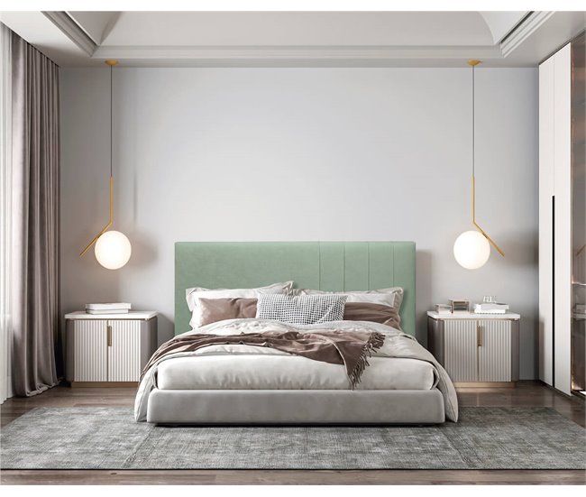 Conforama Cabecero NILO Tela Azul 160x75cm