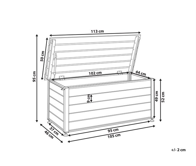 Conforama Caja De Almacenamiento Blanco CAMPALTO