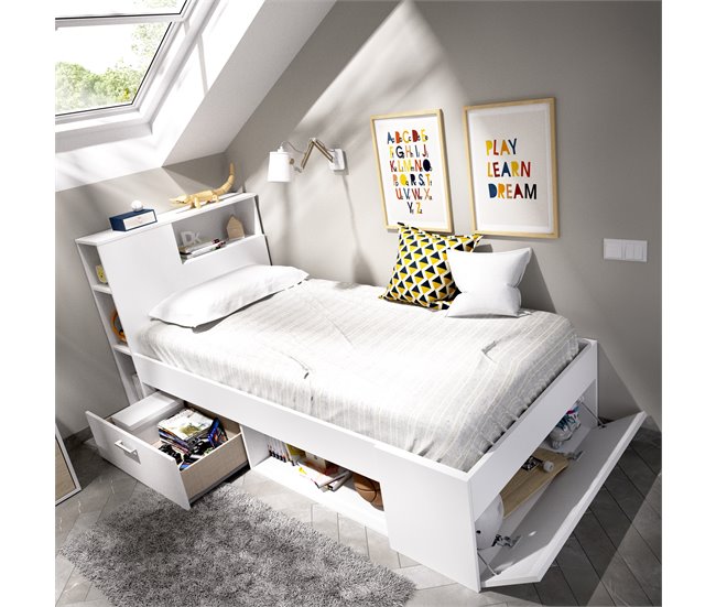 Conforama Cama Compacta 90X190 Con Cajones LANKA