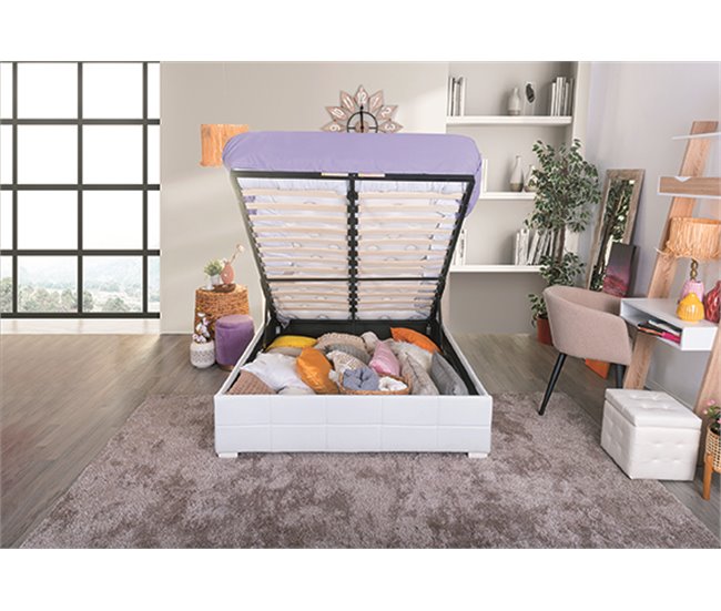 Conforama Cama CUORE 135/140x190cm Color Blanco