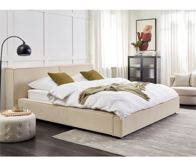 Conforama Cama De Pana Beige 180 X 200 Cm LINARDS