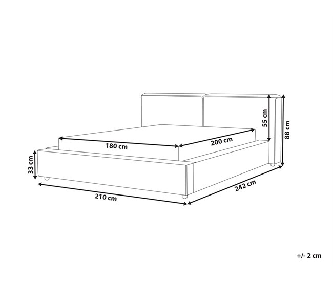 Conforama Cama De Pana Beige 180 X 200 Cm LINARDS
