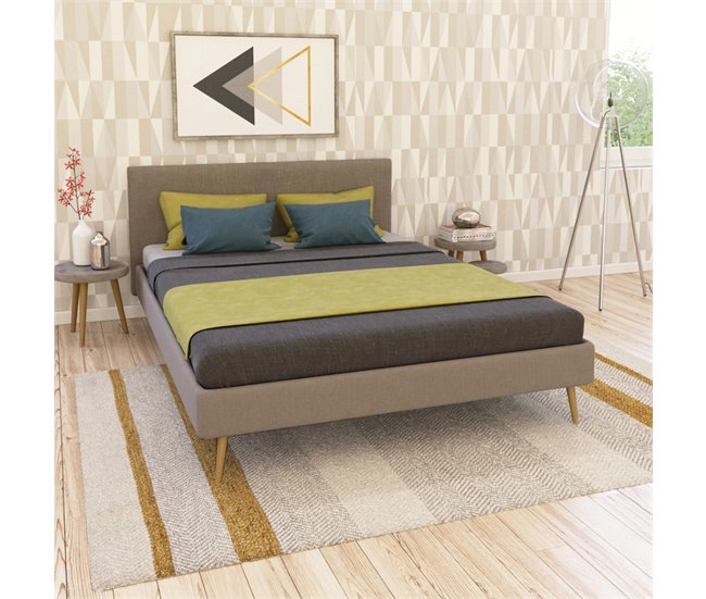 Conforama Cama FJORD 140x190 cm color beige
