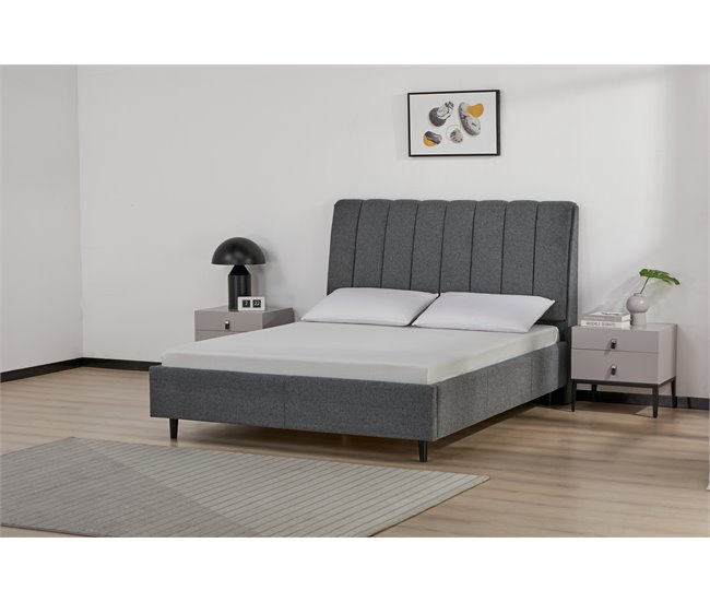 Conforama Cama MAJESTIC 150x190cm Color Gris