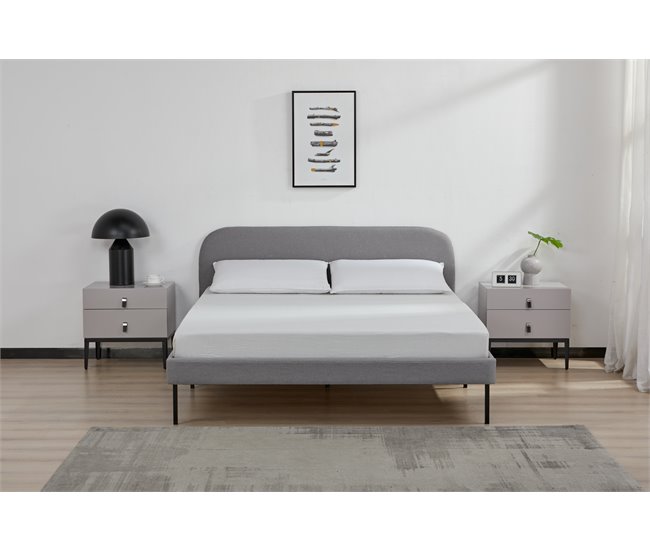 Conforama Cama STAR 150x190cm Color Gris