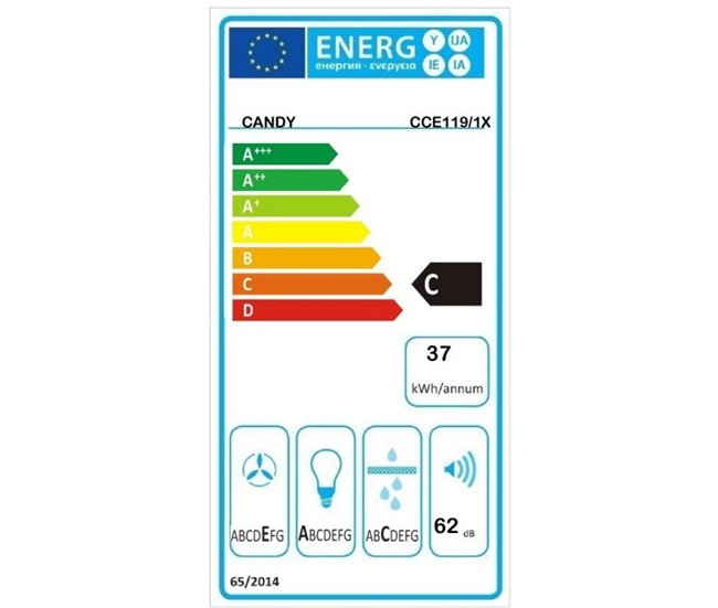 Conforama Campana Pared Chimenea CANDY CCE119/1X