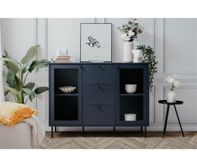 Conforama Caracas Aparador 2 Puertas Azul Marino