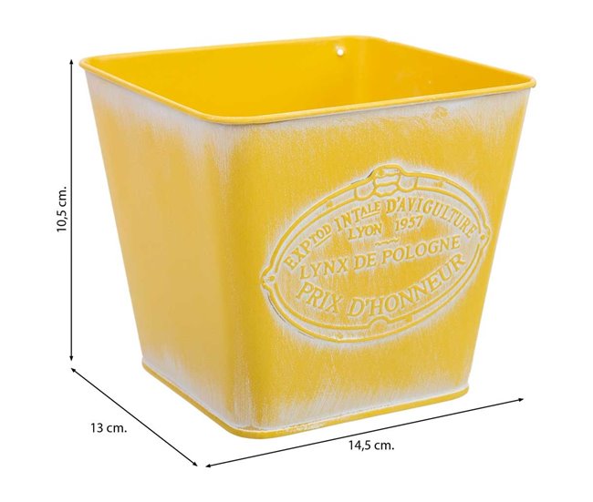 Conforama Cesto Metalico Amarillo 14 5x13x10 5