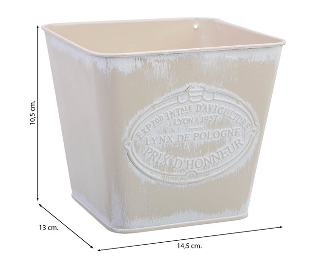Conforama Cesto Metalico Blanco 14 5x13x10 5