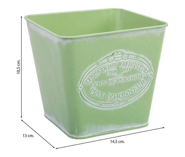 Conforama Cesto Metalico Verde 14 5x13x10 5
