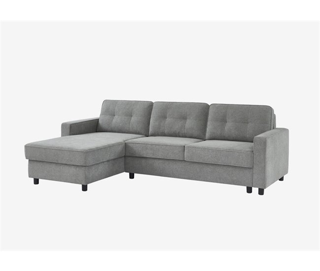 Conforama Chaise Longue CIAN Reversible Gris