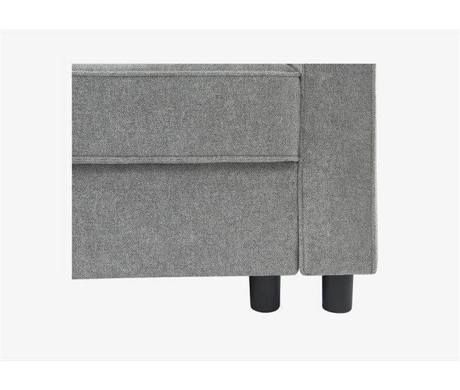 Conforama Chaise Longue CIAN Reversible Gris