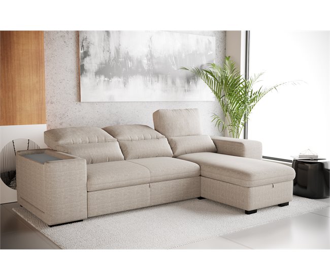 Conforama Chaise Longue Con Cama HOXTON Beige