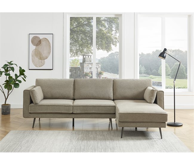 Conforama Chaise Longue COSMO Derecha Beige