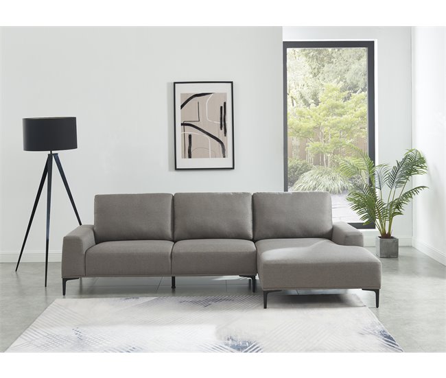 Conforama Chaise Longue DANTE Derecha Beige