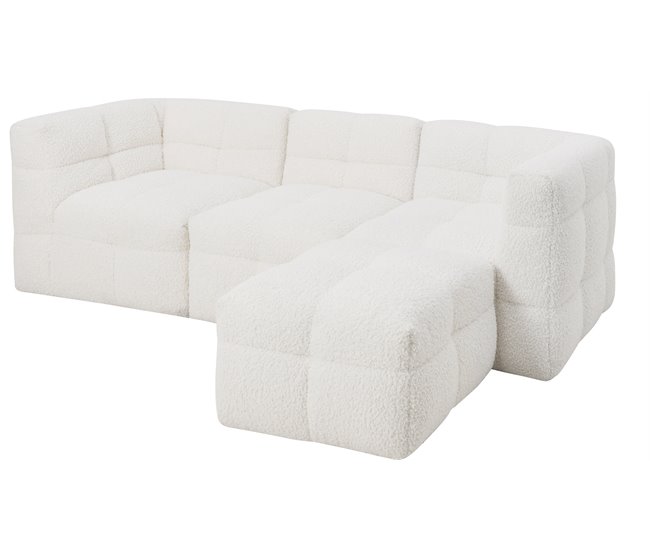 Conforama Chaise Longue GINGER Reversible Blanca