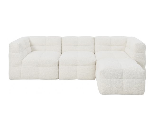 Conforama Chaise longue GINGER reversible blanca