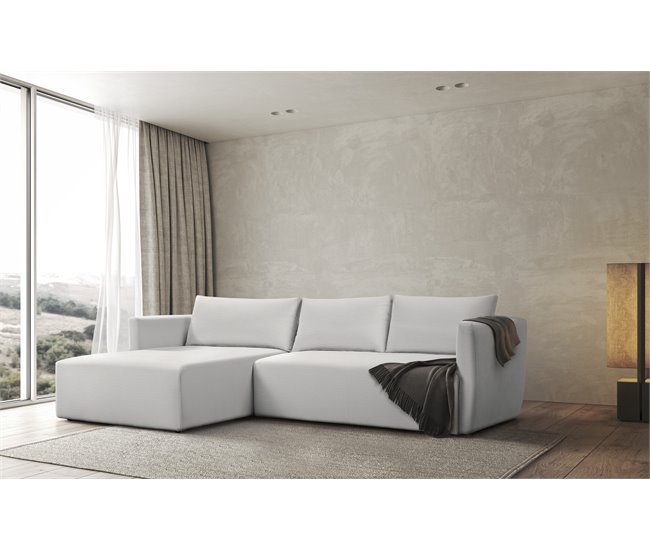 Conforama Chaise Longue Izquierda Beige BLOC