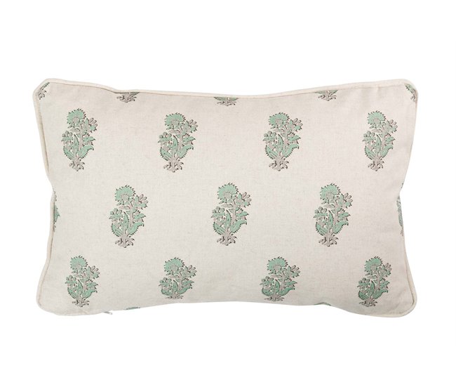 Conforama Cojin Lino Flores 45x30 Cm