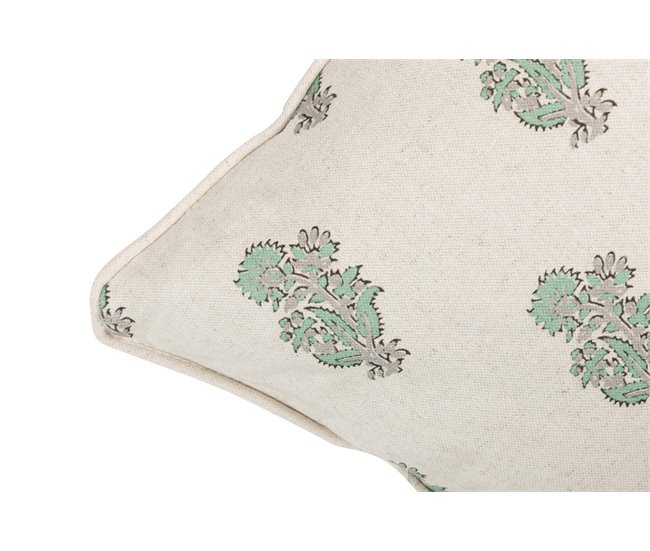 Conforama Cojin Lino Flores 45x30 Cm