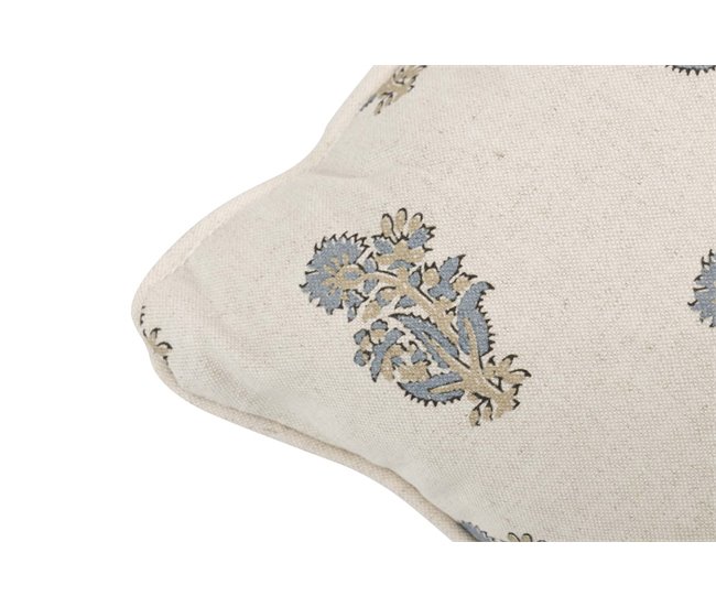 Conforama Cojin Lino Flores 45x30 Cm