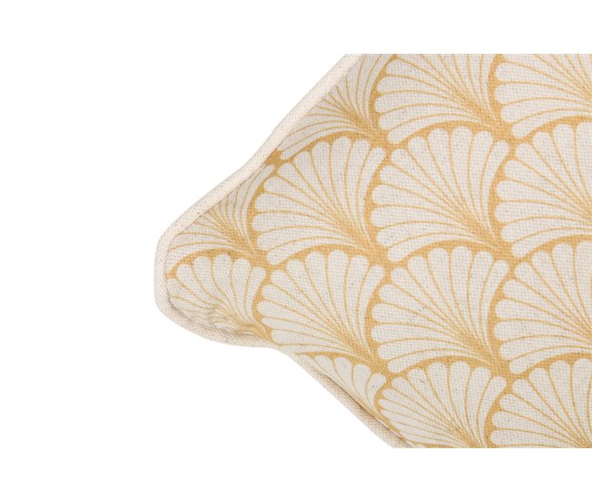 Conforama Cojin Lino Flores Hojas 45x30 Cm