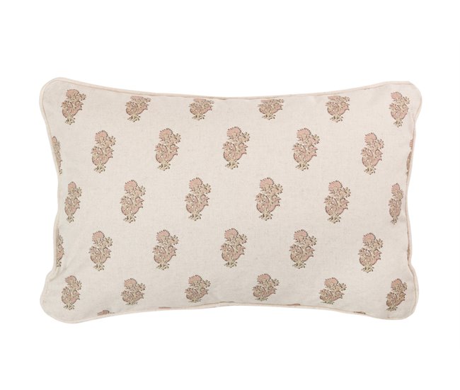 Conforama Cojin Lino Flores Rayas 45x30 Cm