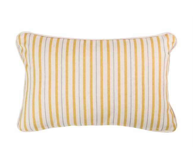 Conforama Cojin Lino Flores Rayas 45x30 Cm