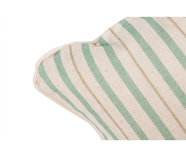 Conforama Cojin Lino Flores Rayas 45x30 Cm