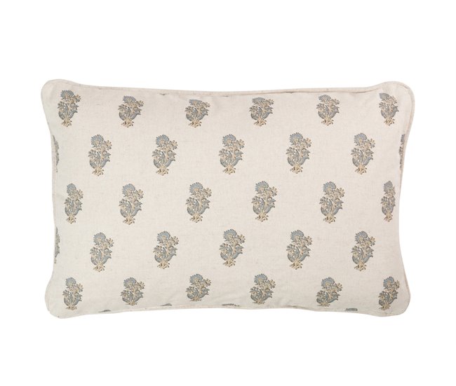 Conforama Cojin Lino Flores Rayas 45x30 Cm