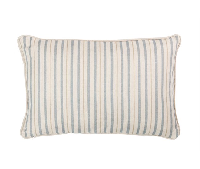 Conforama Cojin Lino Flores Rayas 45x30 Cm