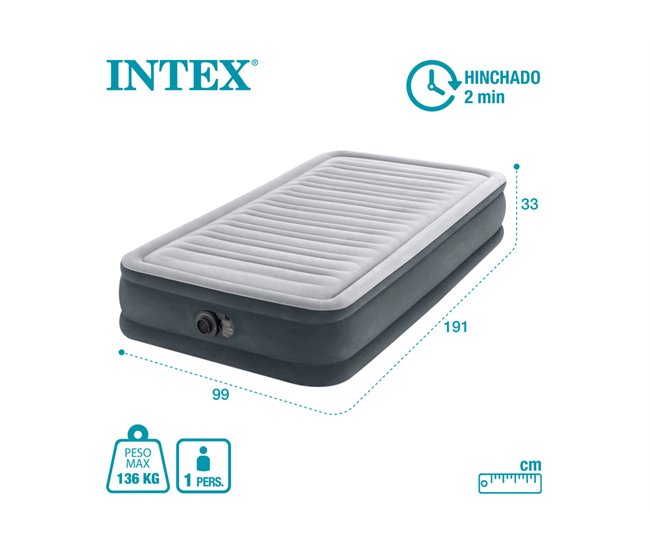 Conforama Colchón inflable INTEX 99X191X33 cm