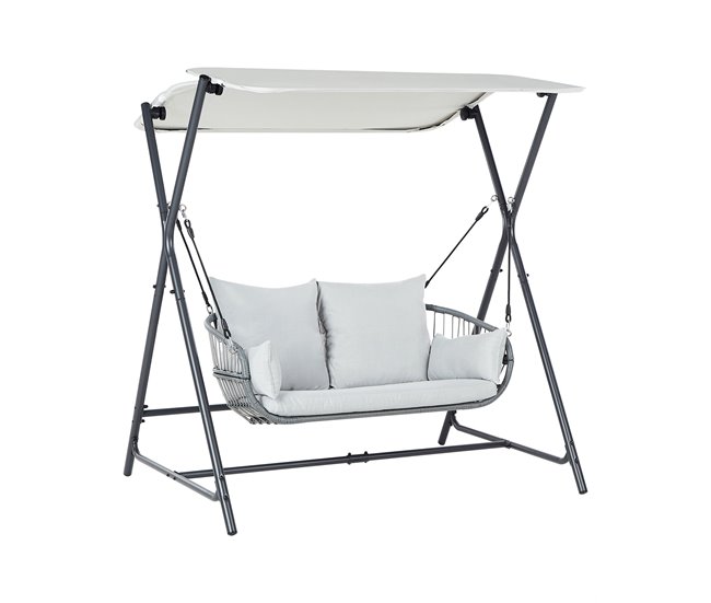 Conforama Columpio FIASTRA Metal Gris claro