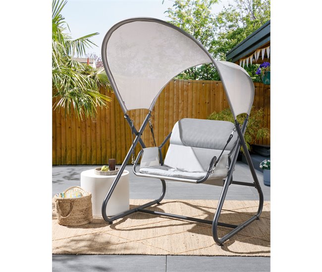 Conforama Columpio SOLAGNA Metal Gris Claro