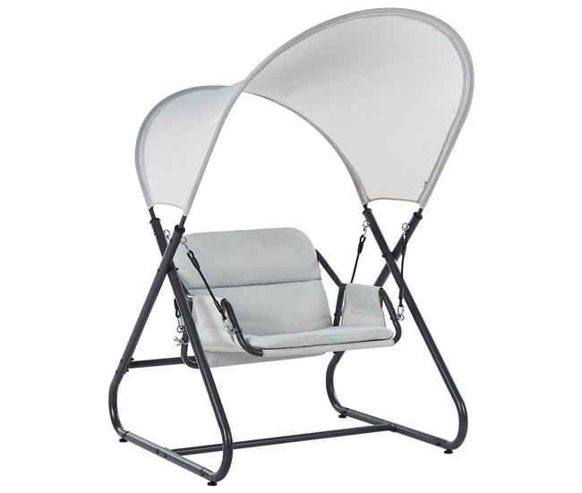 Conforama Columpio SOLAGNA Metal Gris claro