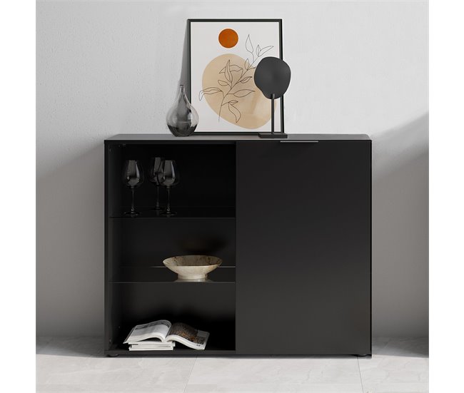 Conforama Cómoda 1 Puerta 3 Estantes - Dark